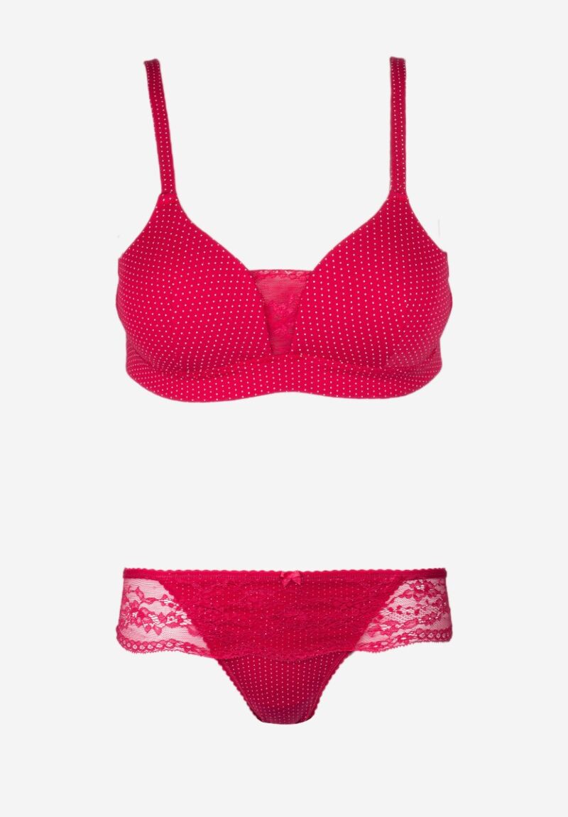 Σετ σουτιέν χωρίς μπανέλα με Brazil πουά