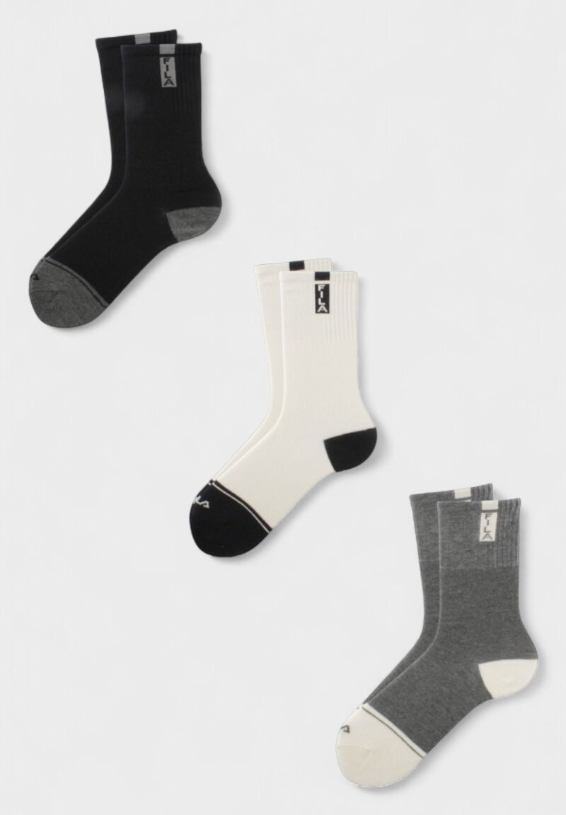 FILA Παιδικές Κάλτσες για Αγόρι F8096 Misty Grey (Σετ 3 Ζευγάρια)