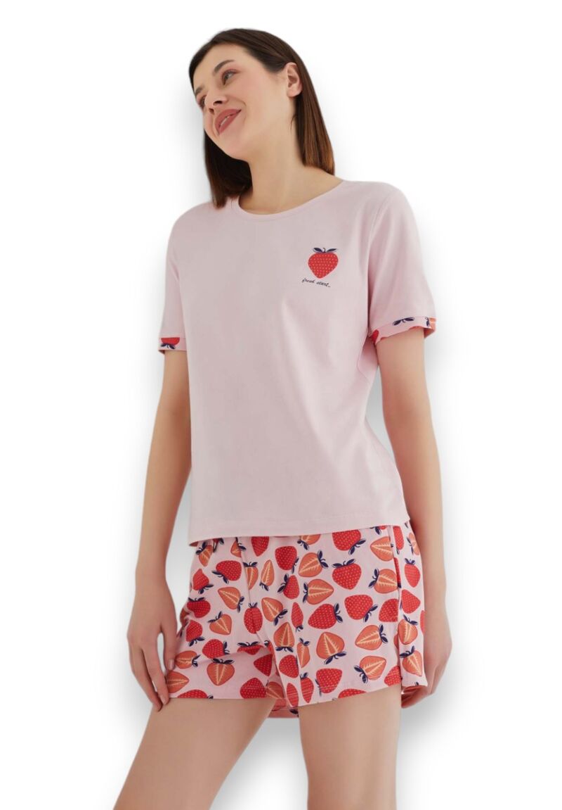 Πιτζάμα γυναικεία με σορτσάκι Ipektenim Strawberry