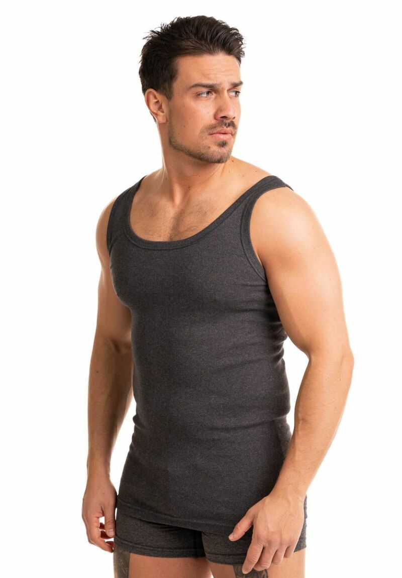 Φανελάκι βαμβακερό αμάνικο ανθρακί Giorgio 