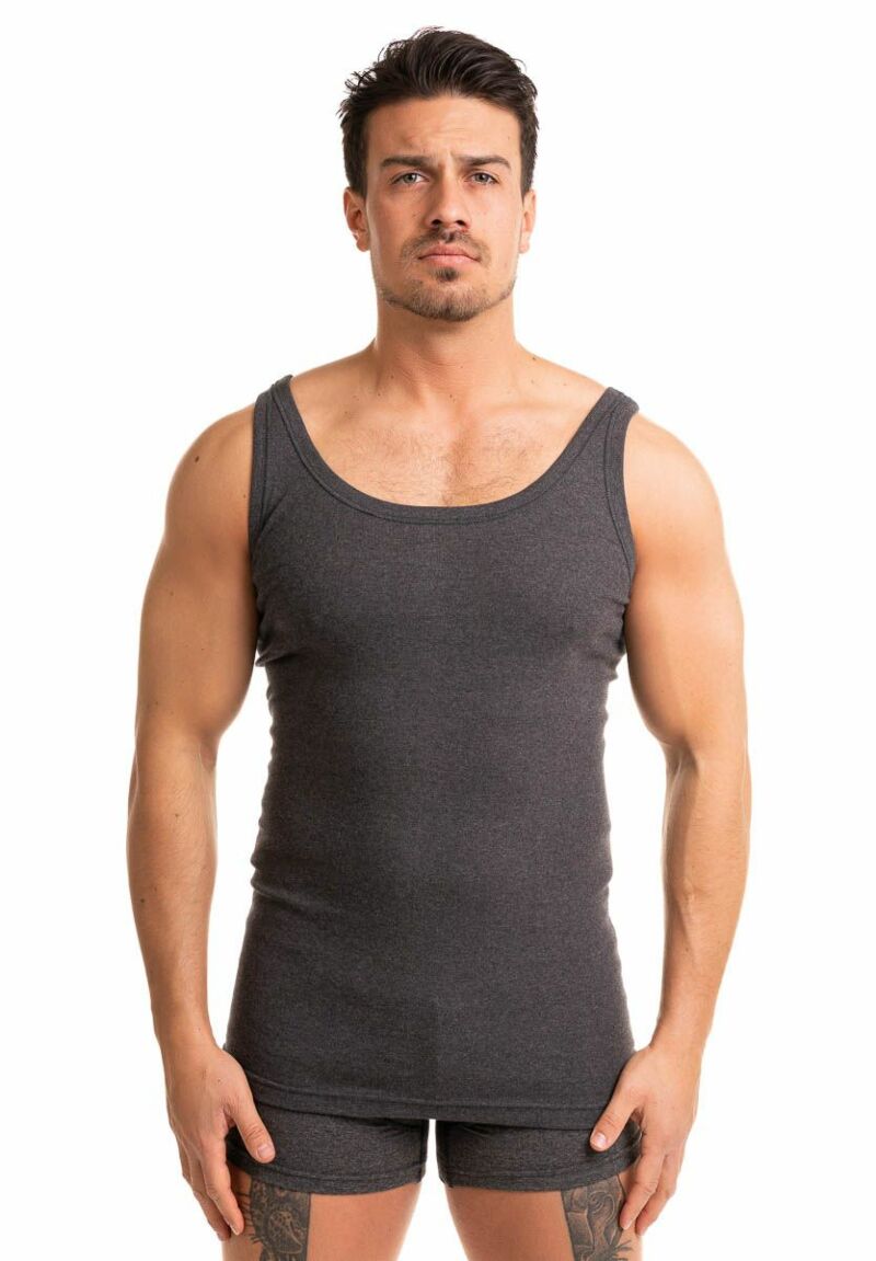 Φανελάκι βαμβακερό αμάνικο ανθρακί Giorgio 