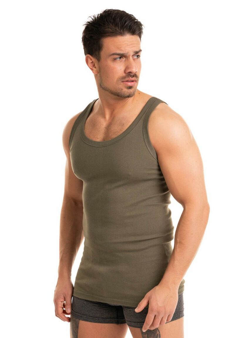 Φανελάκι βαμβακερό αμάνικο χακί Giorgio 