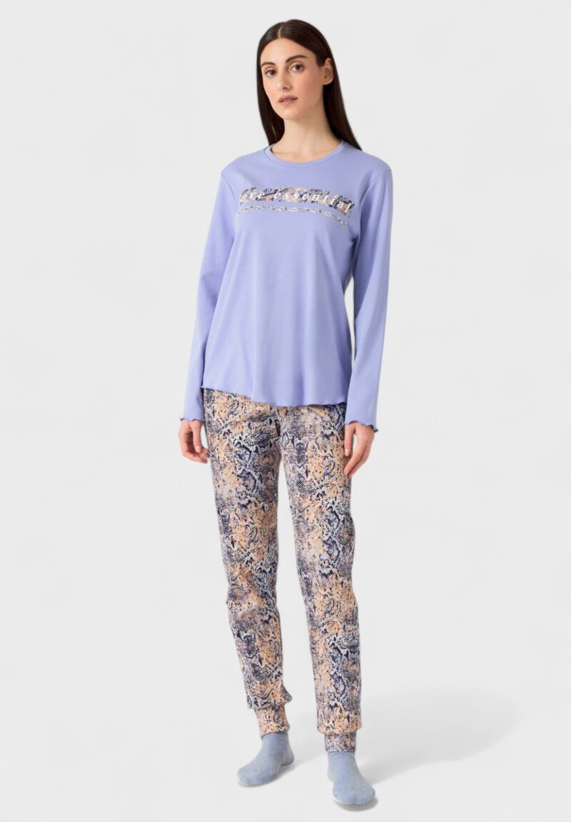 Πιτζάμα Γυναικεία Minerva Wild Blue Violet