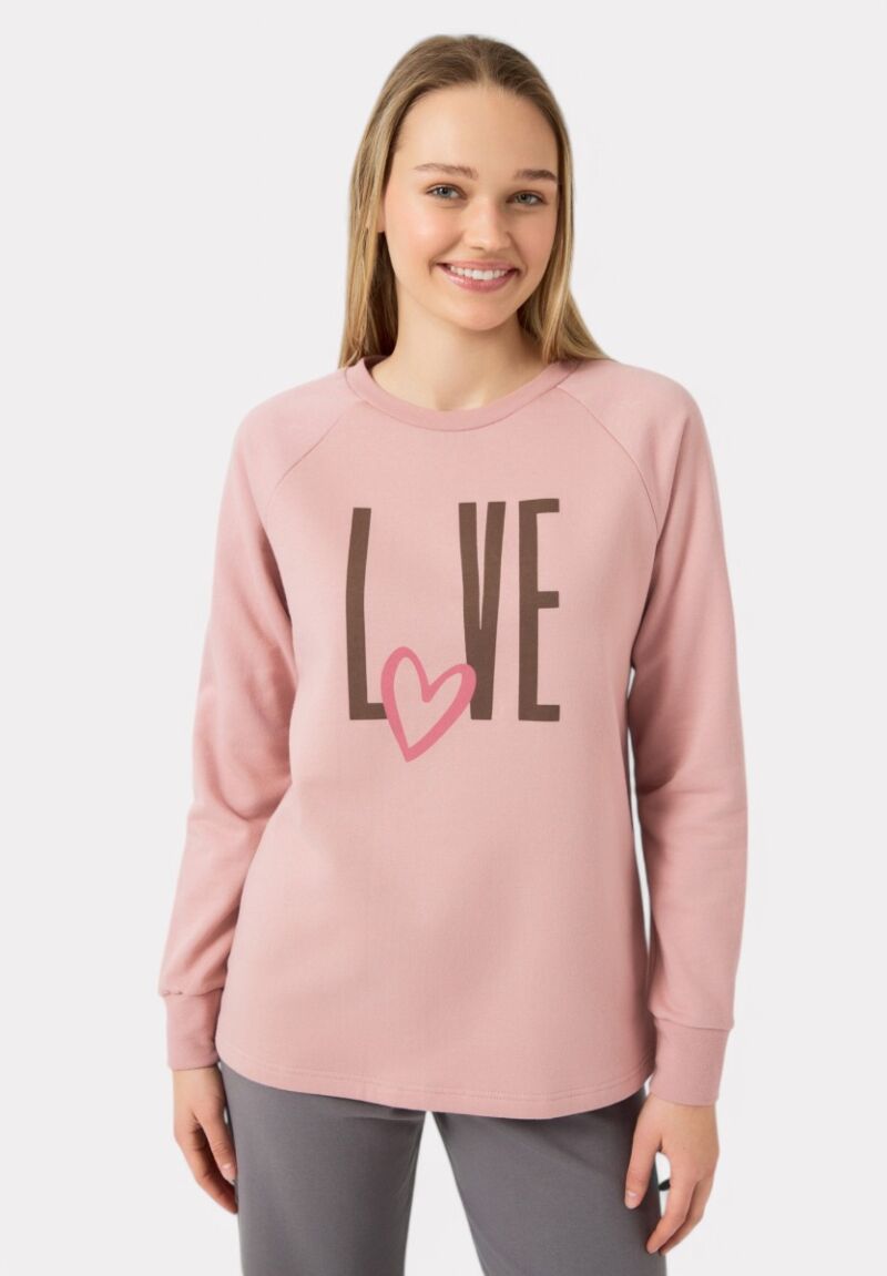 Πιτζάμα Γυναικεία Minerva Vibe Φούτερ Pink Dust