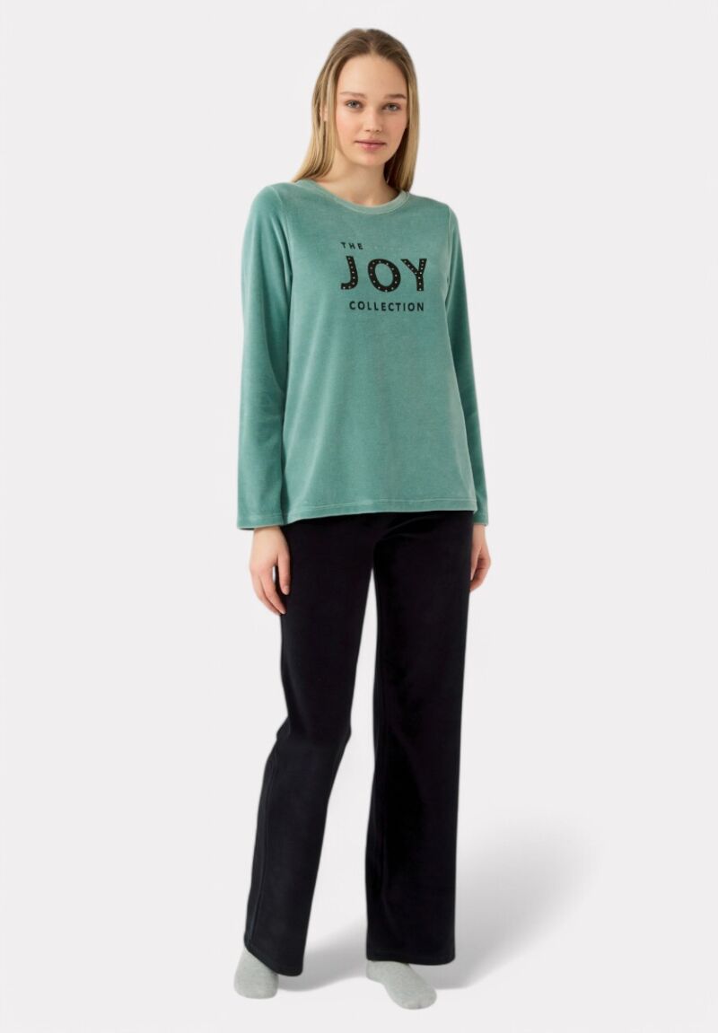 Πιτζάμα Γυναικεία Minerva Velvet Joy Green Haze