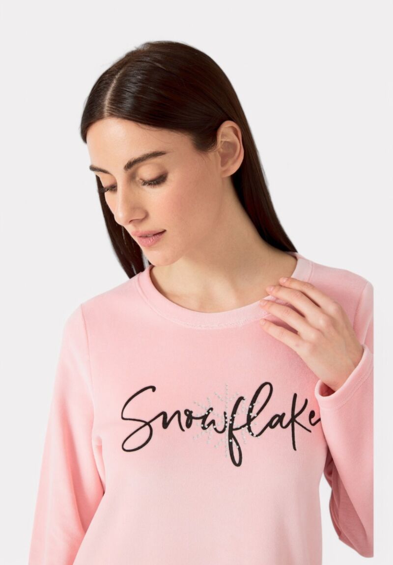 Πιτζάμα Γυναικεία Minerva Velvet Joy Pink Pale