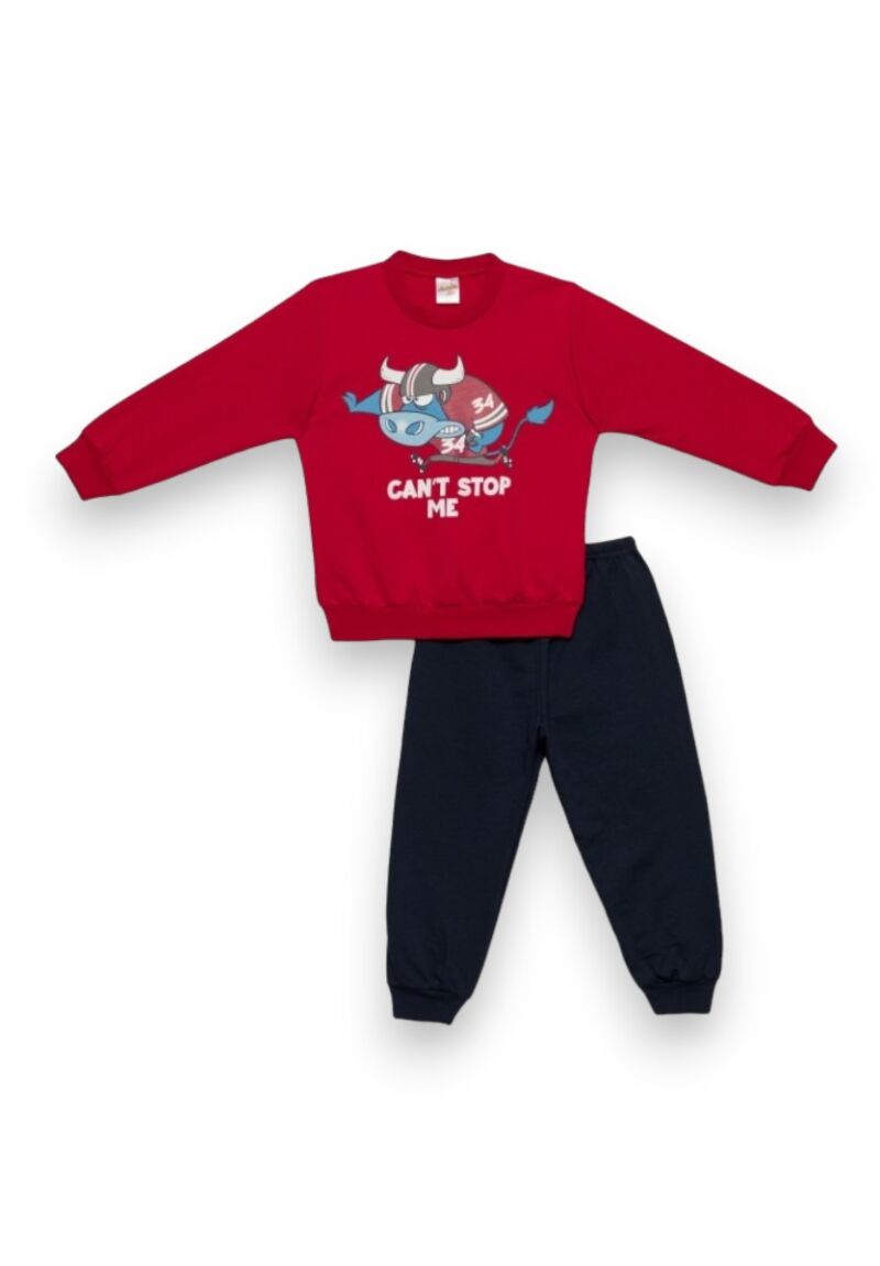 Πιτζάμα βρεφική φούτερ Can't Stop Me Minerva Red