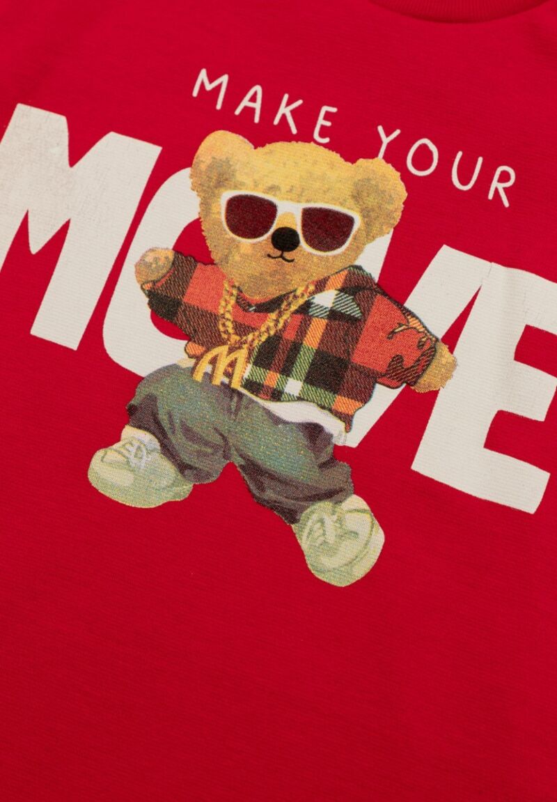 Πιτζάμα παιδική Move Bear Minerva Red