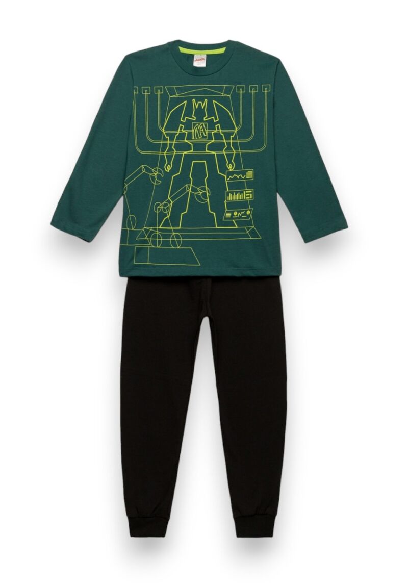 Πιτζάμα παιδική Transform Minerva Green