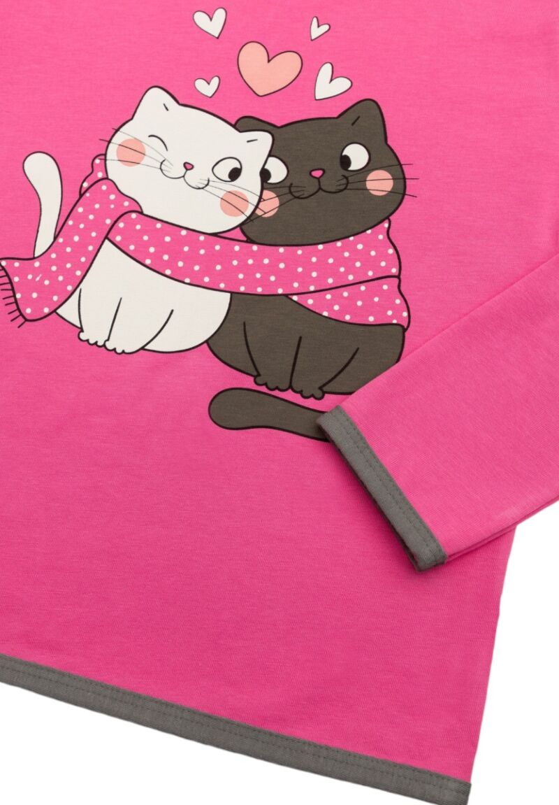 Πιτζάμα παιδική Sweet Cats Fuchsia Minerva