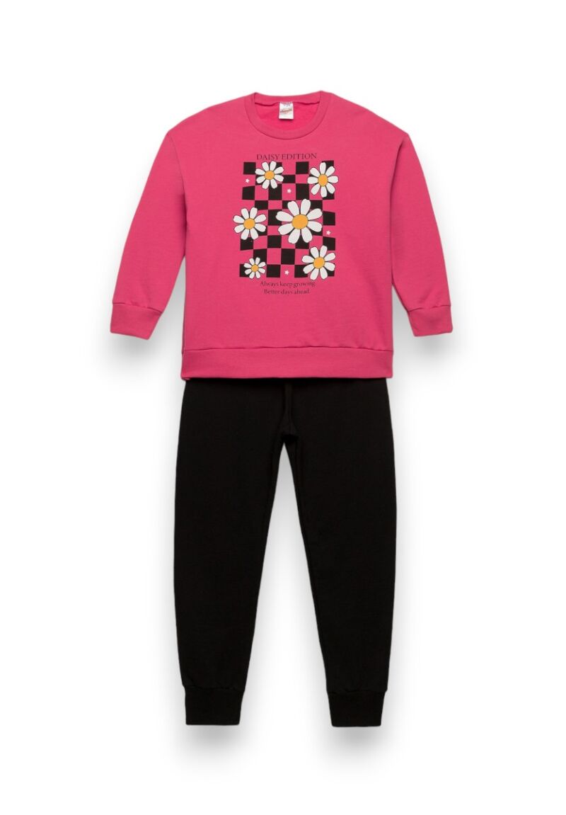 Πιτζάμα παιδική φούτερ Smile Minerva Pink