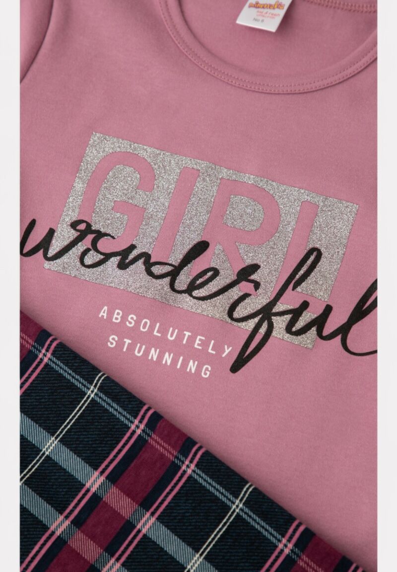 Πιτζάμα παιδική για κορίτσι Minerva Wonderful Lilac