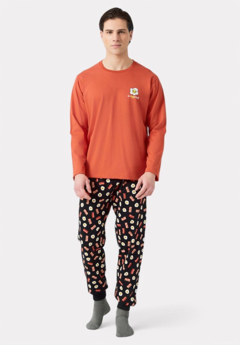 Πιτζάμα Ανδρική Bαμβακερή Minerva Egg-cited Chili Pepper