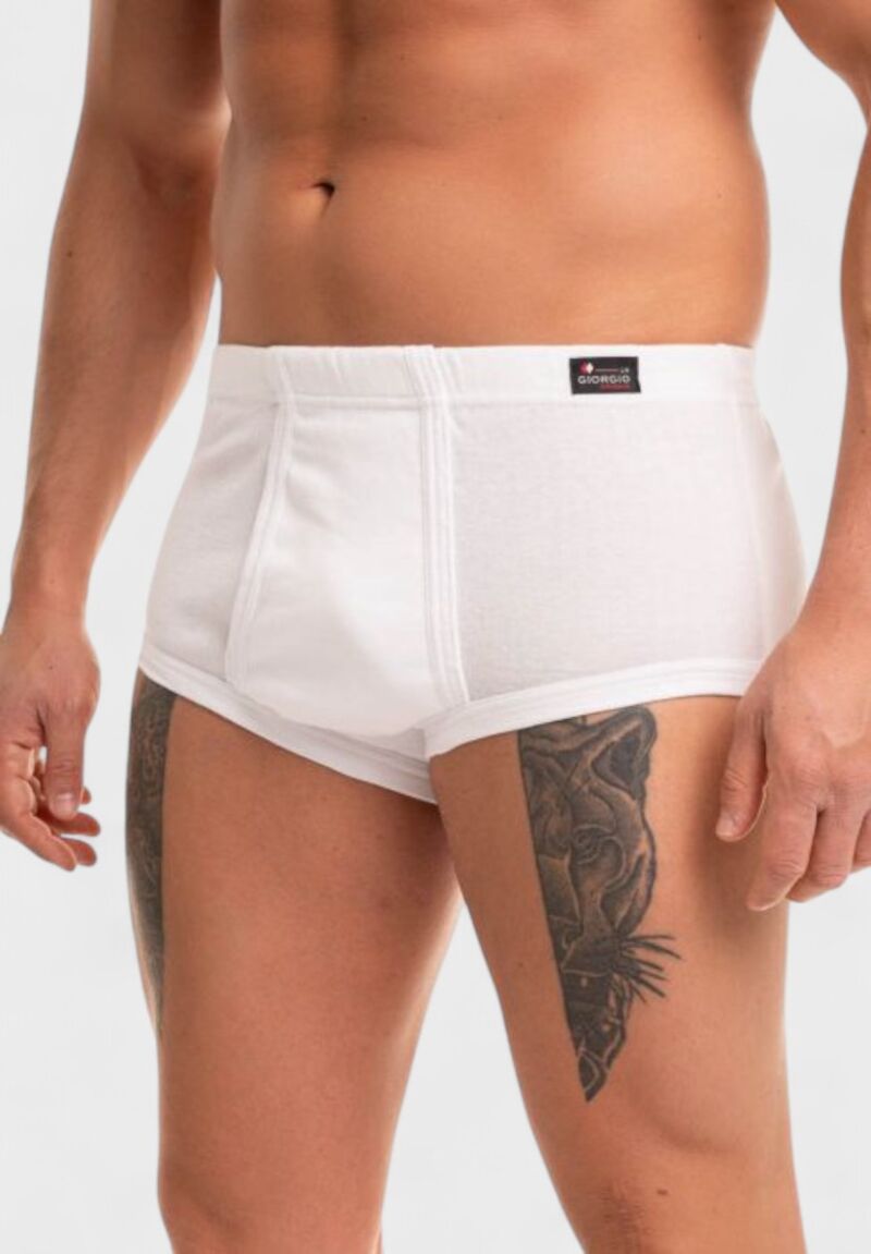 Ανδρικό Σλιπ Λευκό με Εσωτερικό Λάστιχο Giorgio 100% Βαμβάκι