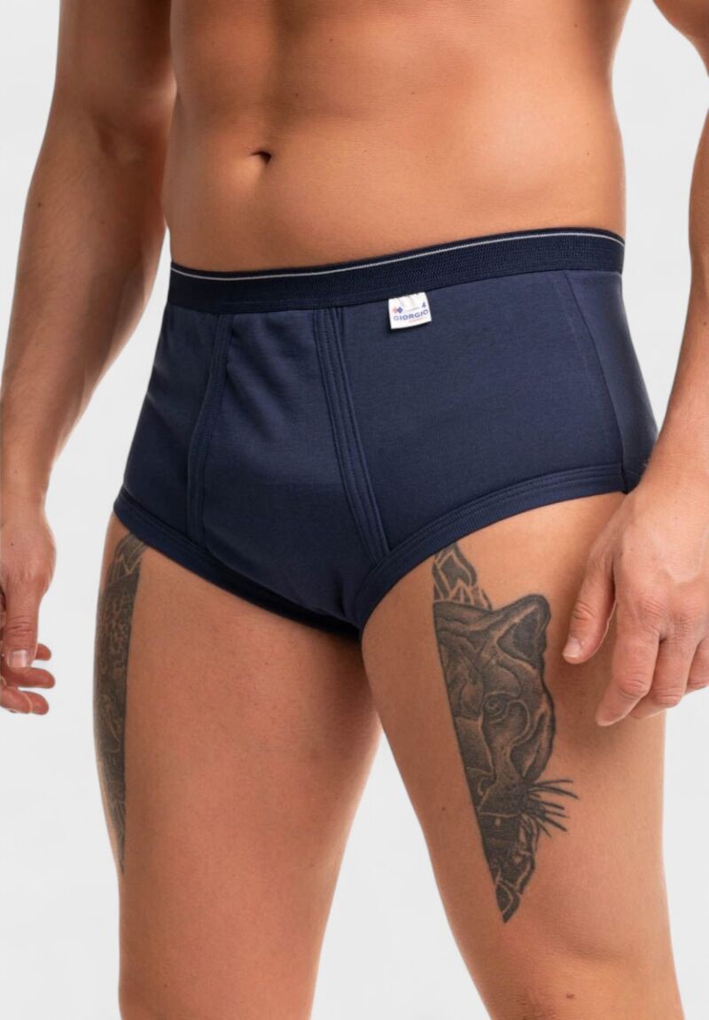 Ανδρικό Σλιπ Giorgio Μπλέ – 100% Βαμβακερό