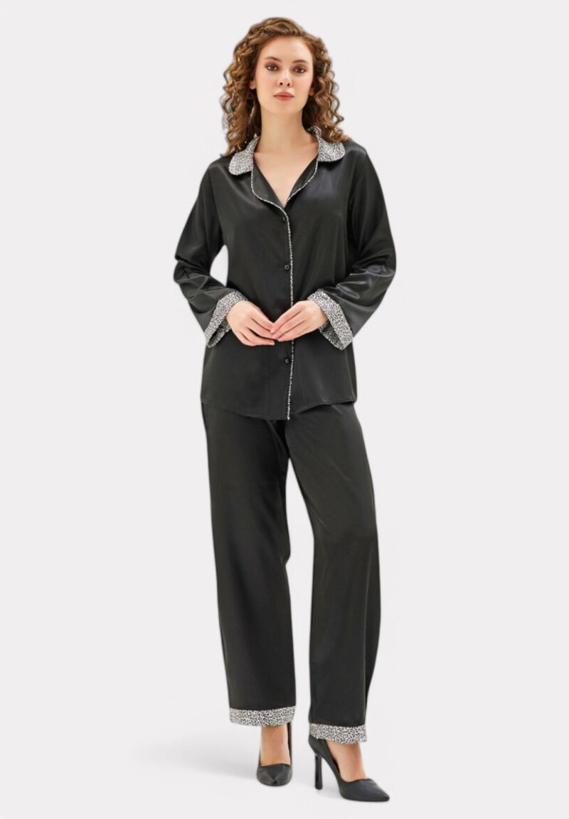 Πιτζάμα γυναικεία Satin Moongirl Leopard