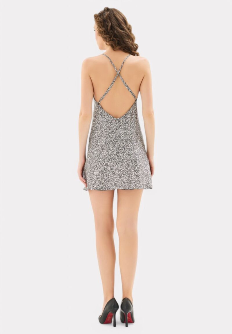 Σατέν Νυχτικό με Δαντέλα Moongirl Leopard Lingerie