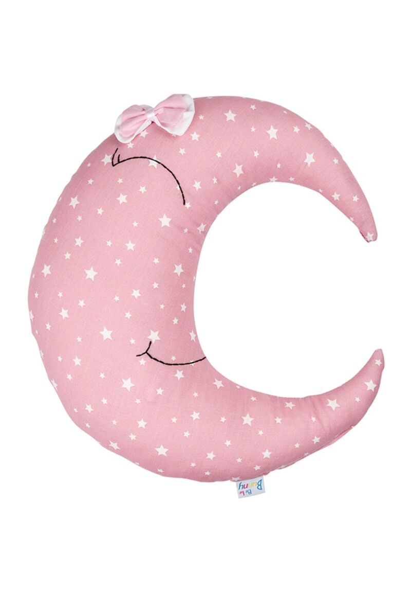 Χειροποίητο διακοσμητικό μαξιλαράκι φεγγάρι με αστεράκια Bebe 