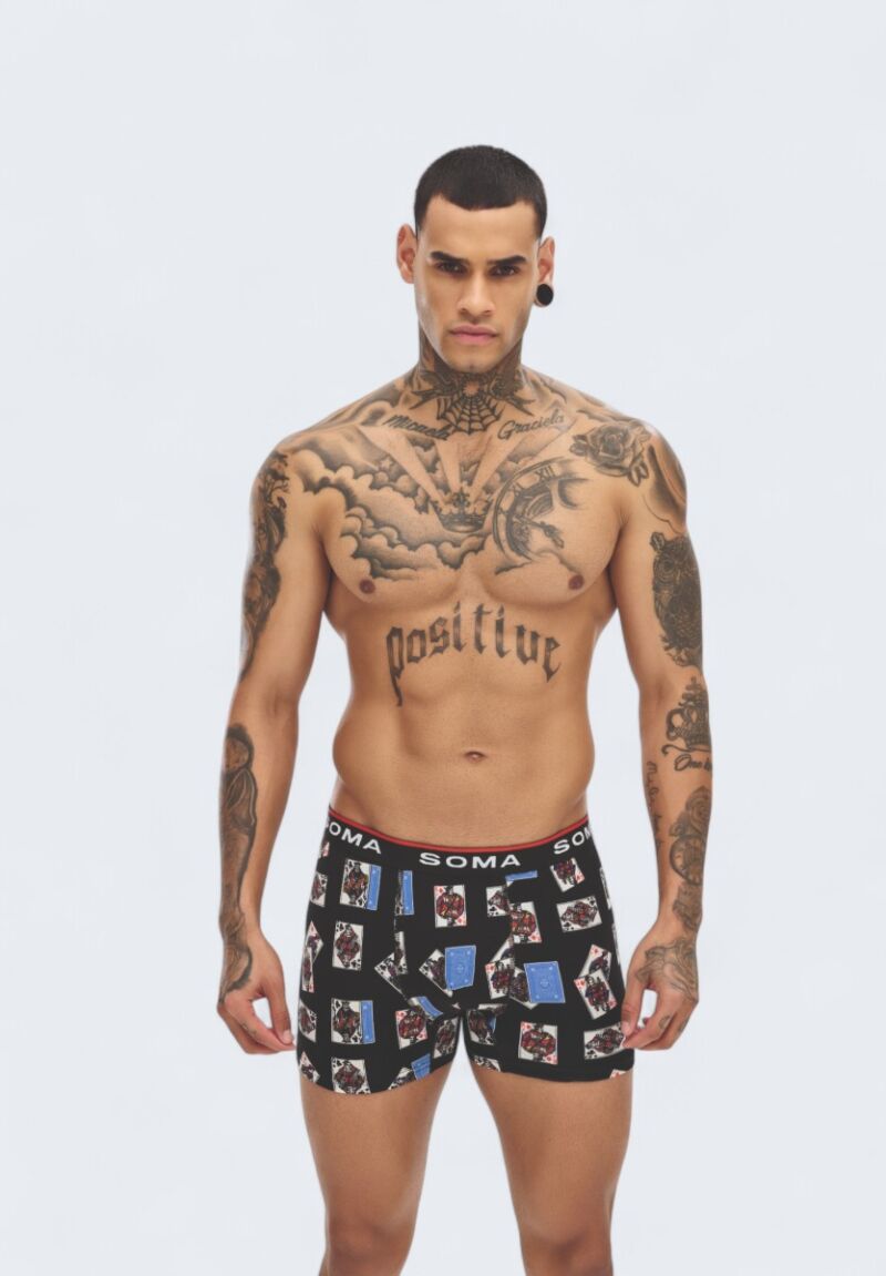 Ανδρικό Μποξεράκι Soma Μαύρο – Black Jack Style