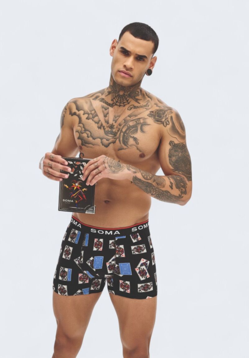 Ανδρικό Μποξεράκι Soma Μαύρο – Black Jack Style