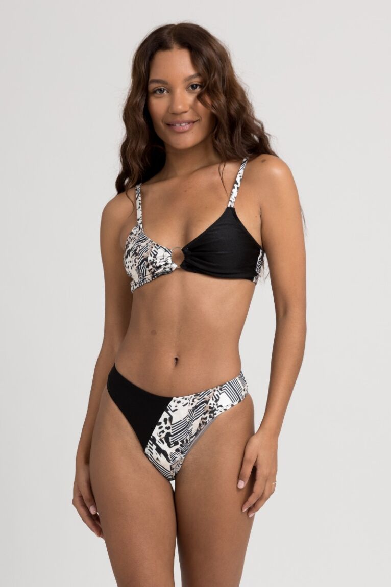 Μαγιό γυναικείο Μπουστάκι με Διακοσμητικό Κρίκο - Animal Print