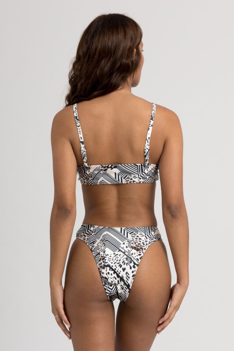 Μαγιό γυναικείο Μπουστάκι με Διακοσμητικό Κρίκο - Animal Print