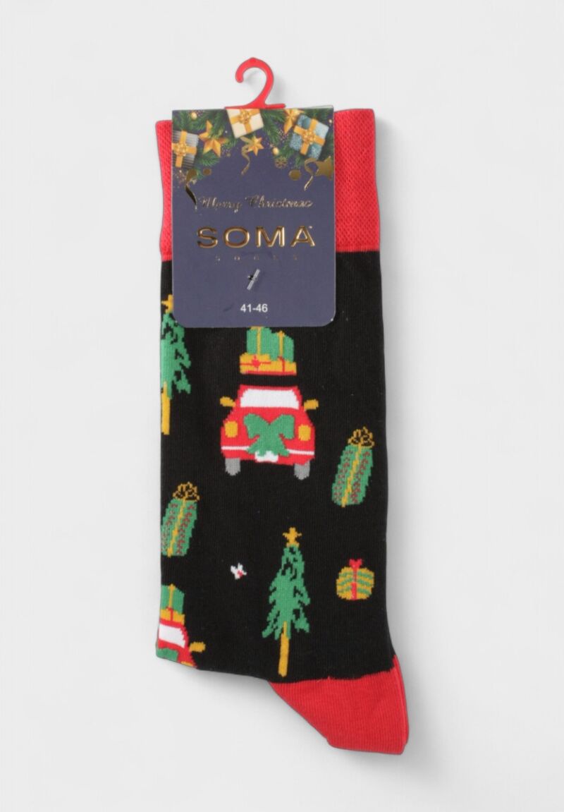 Χριστουγεννιάτικες Κάλτσες Soma Socks "Christmas Ride Black”" 