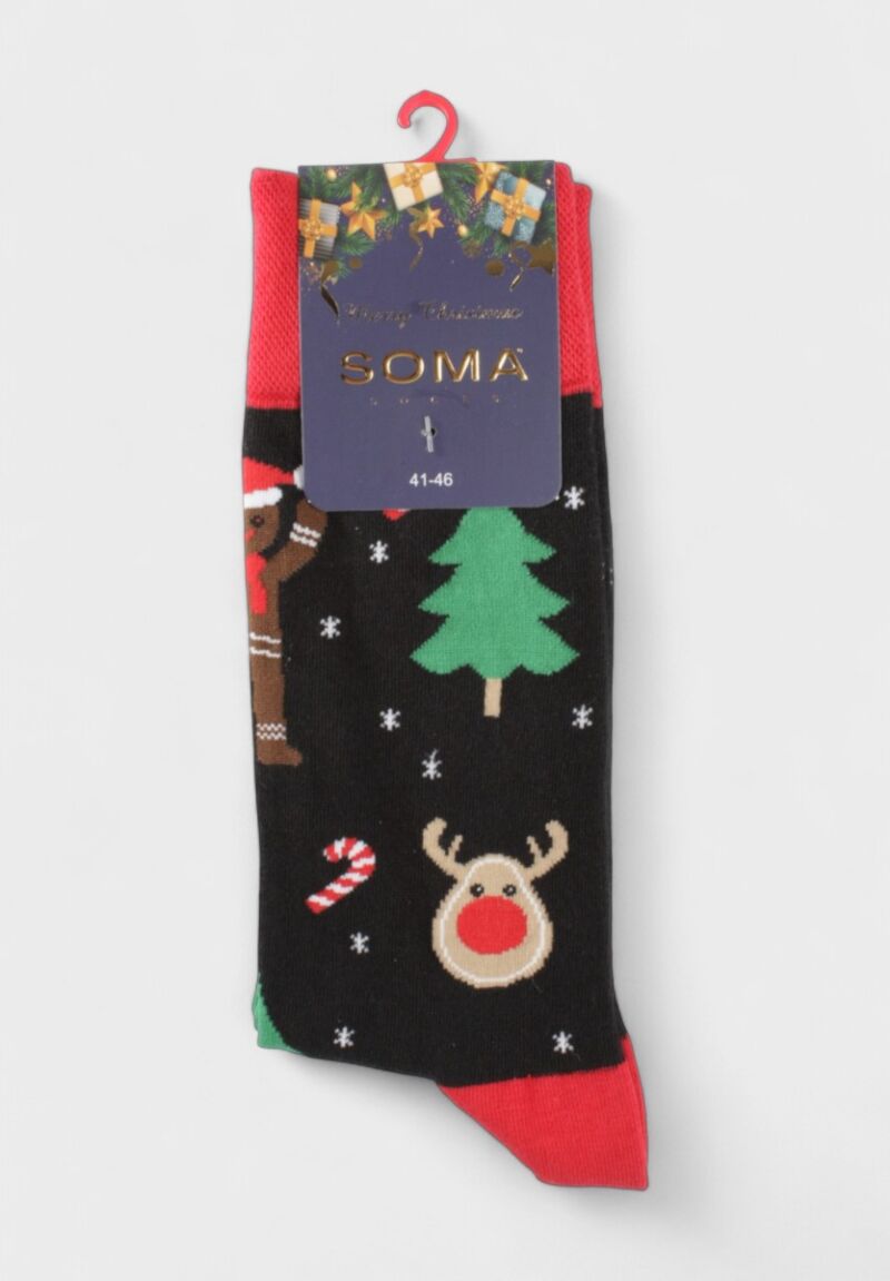 Χριστουγεννιάτικες Κάλτσες Soma Socks "Rudolph & Gingerbread Fun”" 