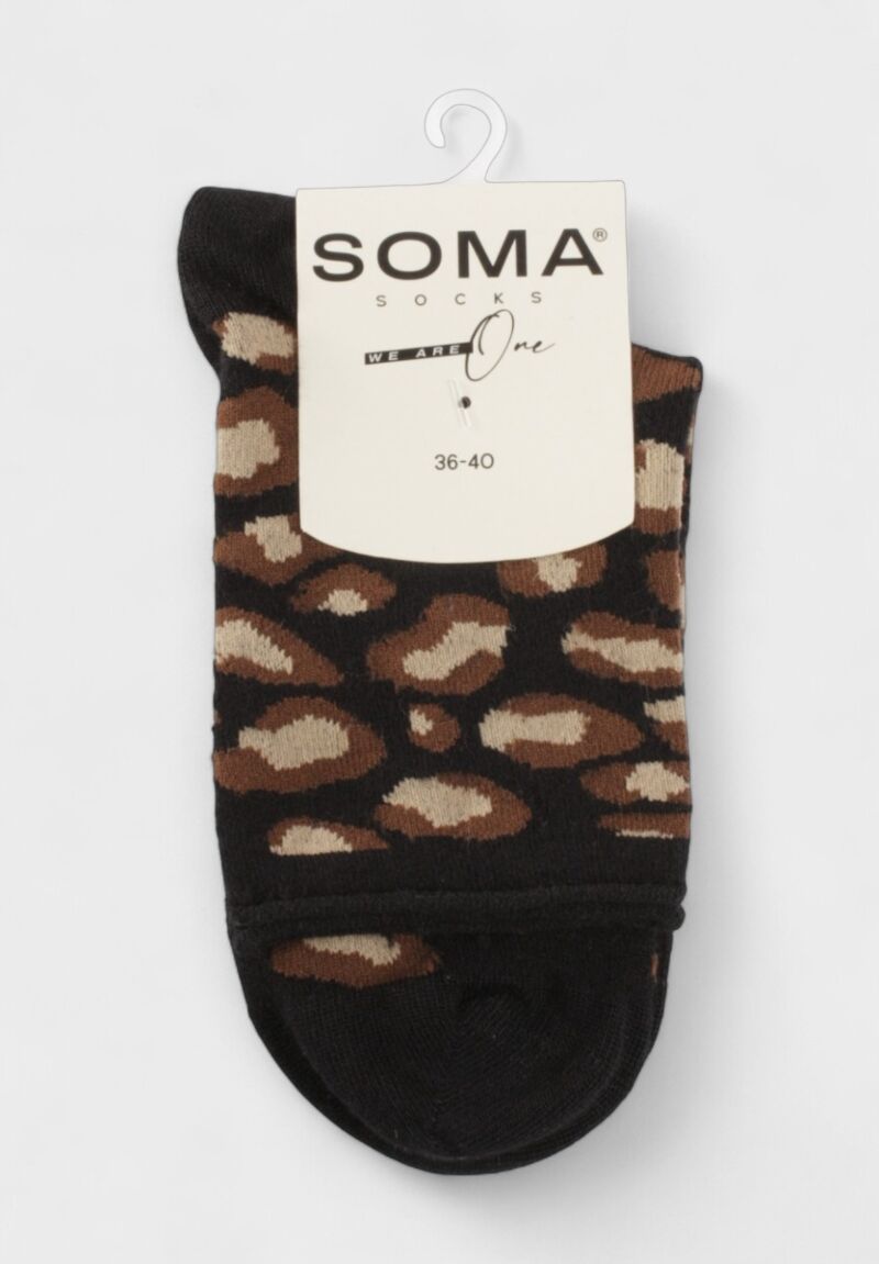 Γυναικείες Κάλτσες Soma Socks Bamboo Edition Leopard– Σετ 4 Ζευγών 