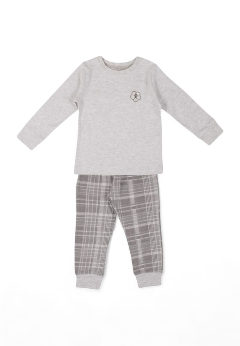 Πιτζάμα παιδική Biorganic καρό παντελόνι Comfort