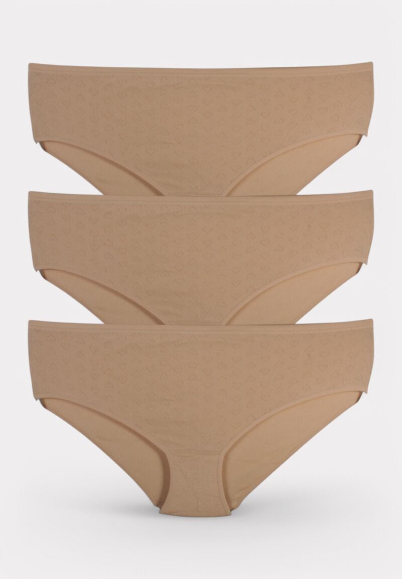 Maxi μπεζ εσώρουχο γυναικείο βαμβακερό Berrak σε οικονομική συσκευασία 3 τεμαχίων