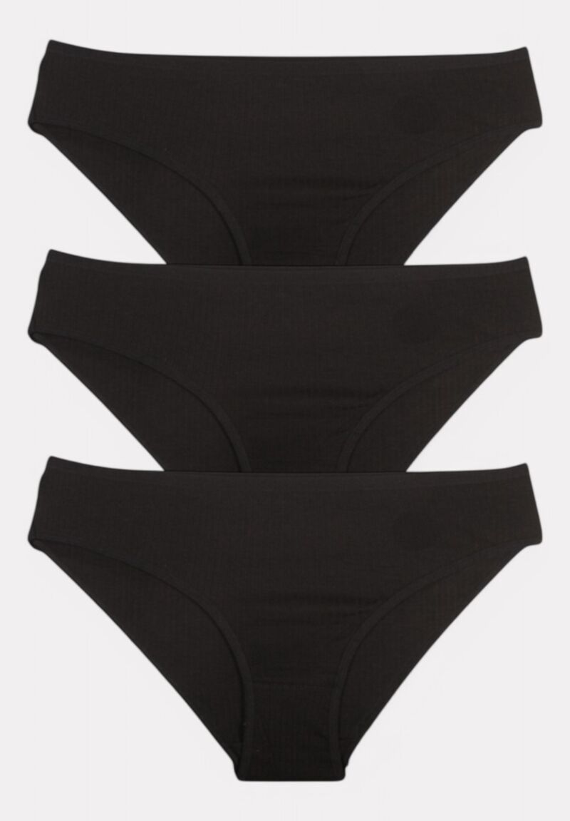 Σλιπ μαύρο Rib σχέδιο από την εταιρεία Berrak - Πακέτο 3 Τεμαχίων