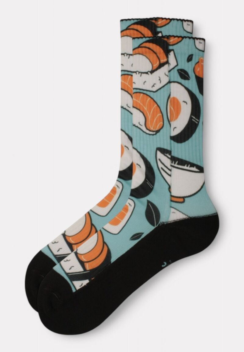 Κάλτσα #doyoudaresocks by Dimi Socks Digital Printed Casual Sushi