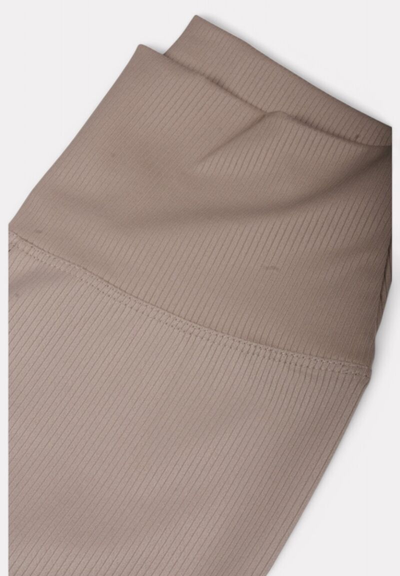 Γυναικείο Biker Κολάν Kota – Ψηλόμεσο με Rib Ύφασμα Μπεζ