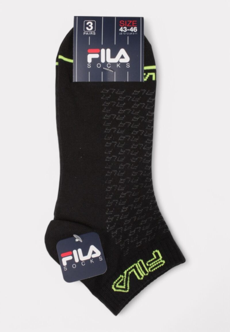  Fila Lifestyle Quarter Socks Fashion Black  3 τεμάχια