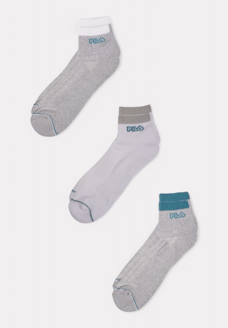 Fila Fitness Quarter Half Terry Socks White/Grey