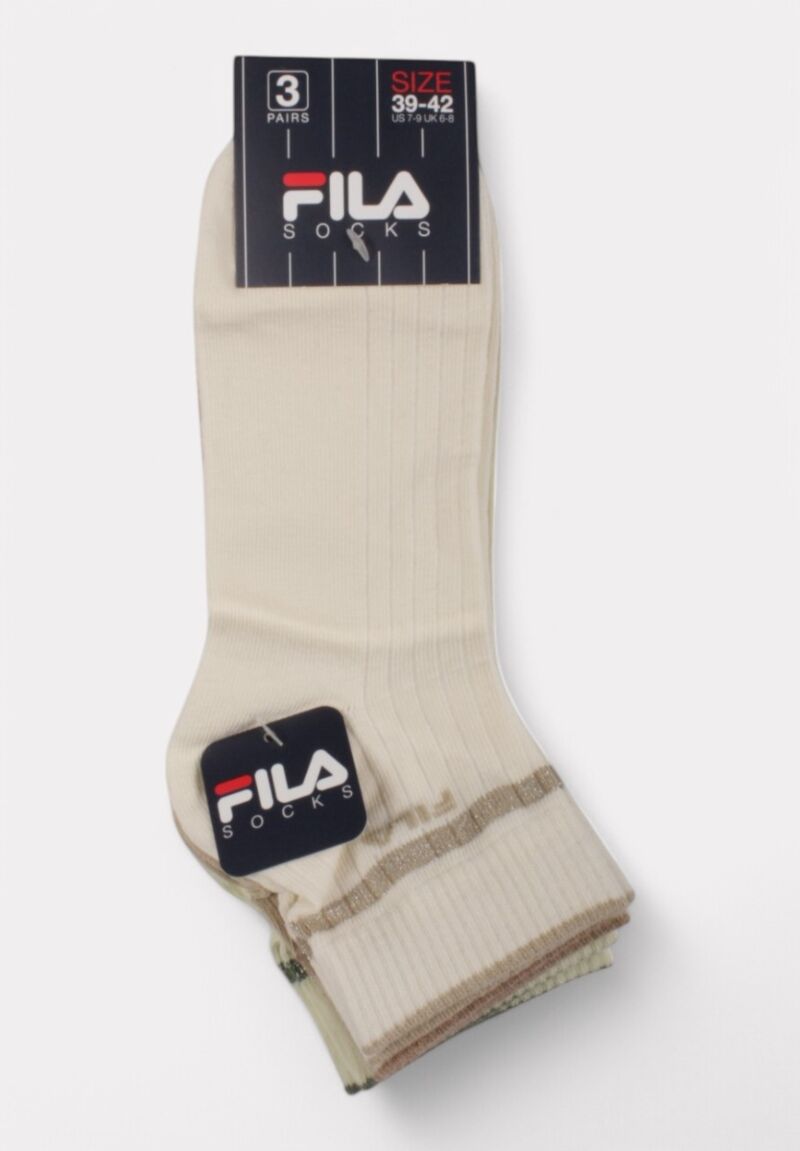 Fila Quarter Socks F6797 Beach - 3 τεμάχια