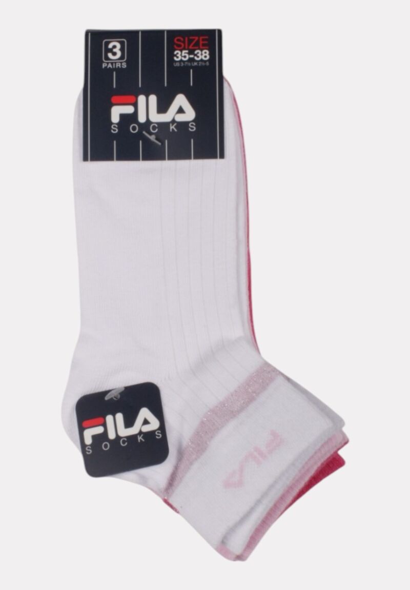 Παιδικές Κάλτσες FILA (Σετ 3 Ζευγάρια) – Ροζ Αποχρώσεις