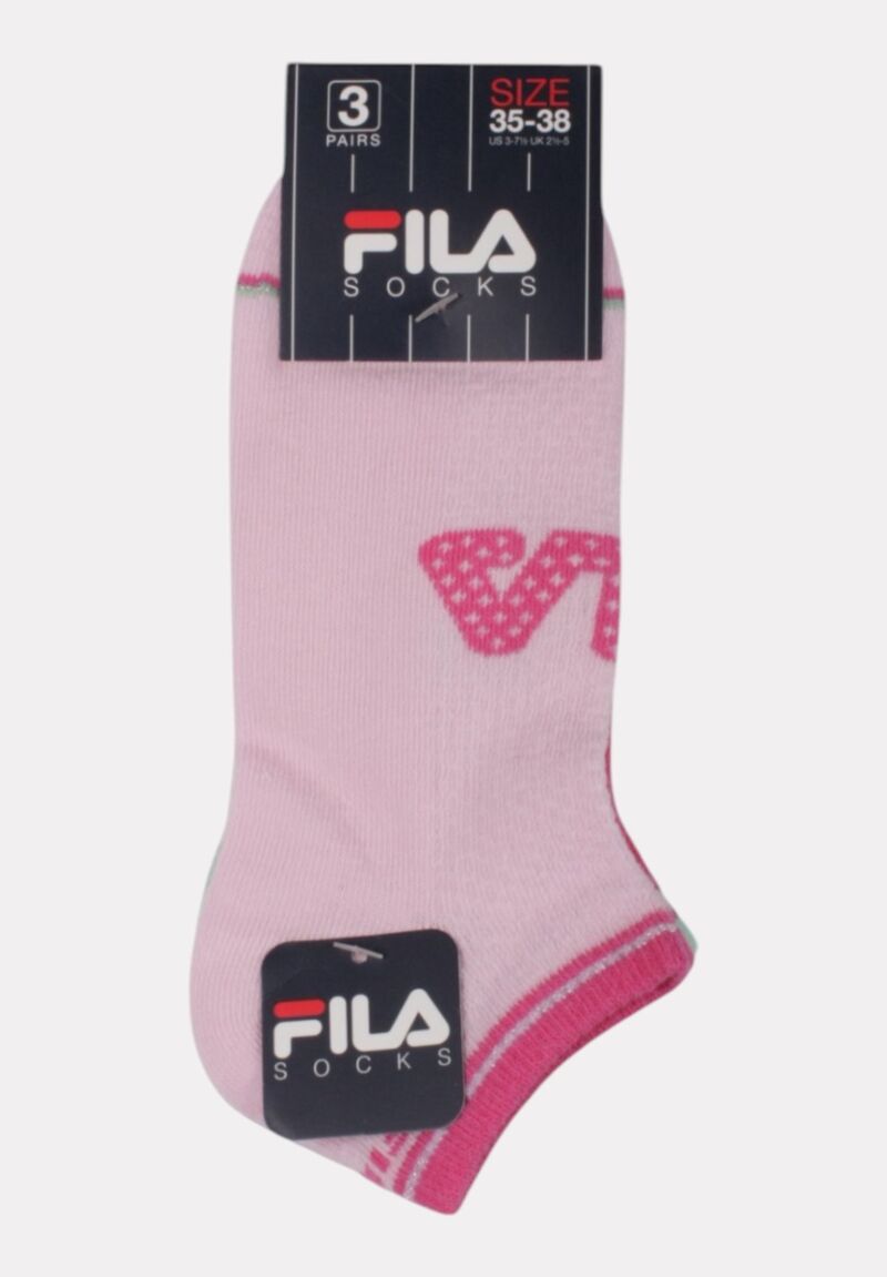 Παιδικές κάλτσες FILA 3 τεμαχίων με σχέδιο Fila σε παστέλ χρώματα