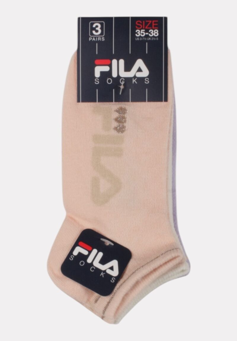 FILA Κάλτσες F1430 - Σετ 3 Ζευγάρια Παστέλ Χρώματα