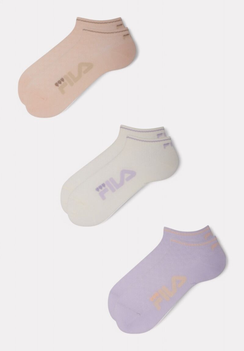FILA Κάλτσες F1430 - Σετ 3 Ζευγάρια Παστέλ Χρώματα