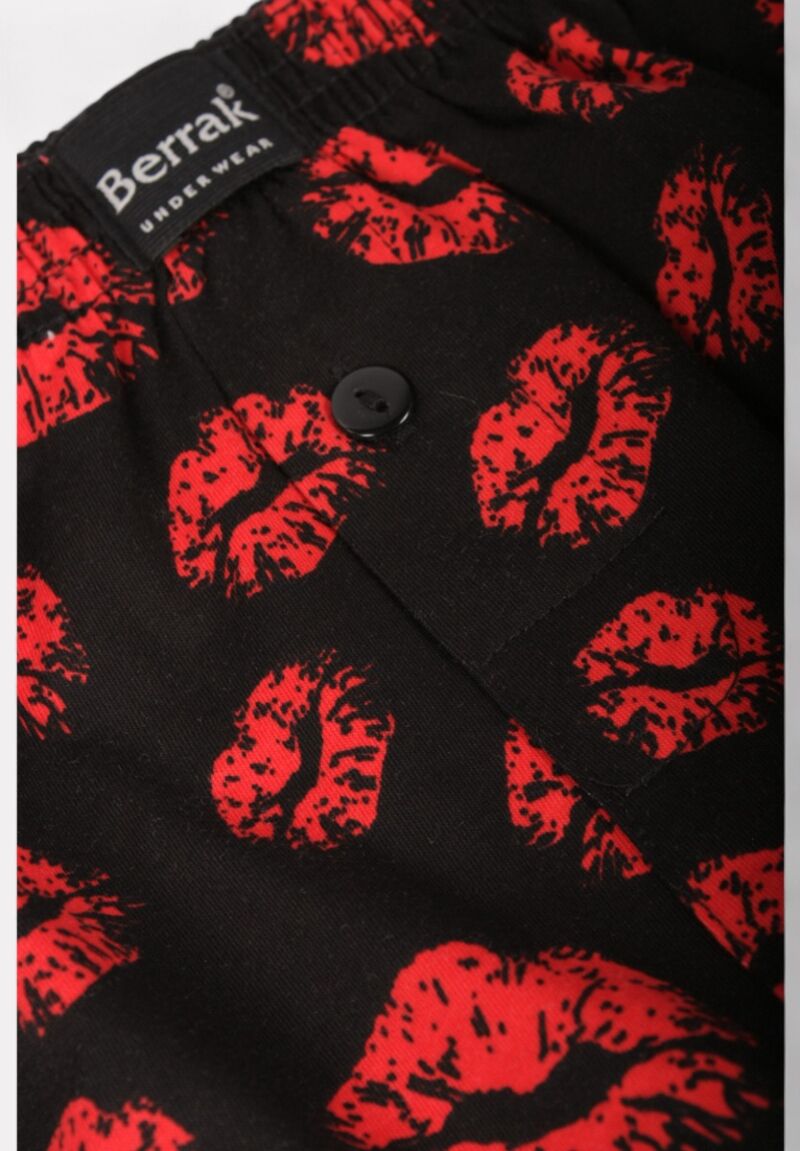 Ανδρικό Μποξεράκι Berrak Κόκκινα Χείλη με Κουμπί