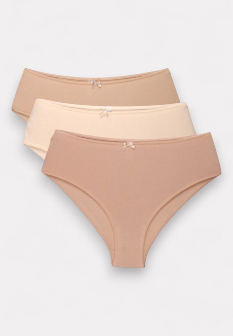 Σλιπ γυναικεία High Waist Bikini New Bra Lingerie 3 Τεμ.