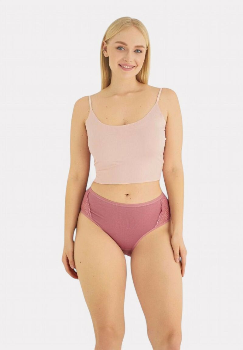 Σλιπ Sexen 2/4 ψηλοκάβαλα Sexen Lace Pastels Charlotte σε οικονομική σεσκευασία 5 τεμαχίων