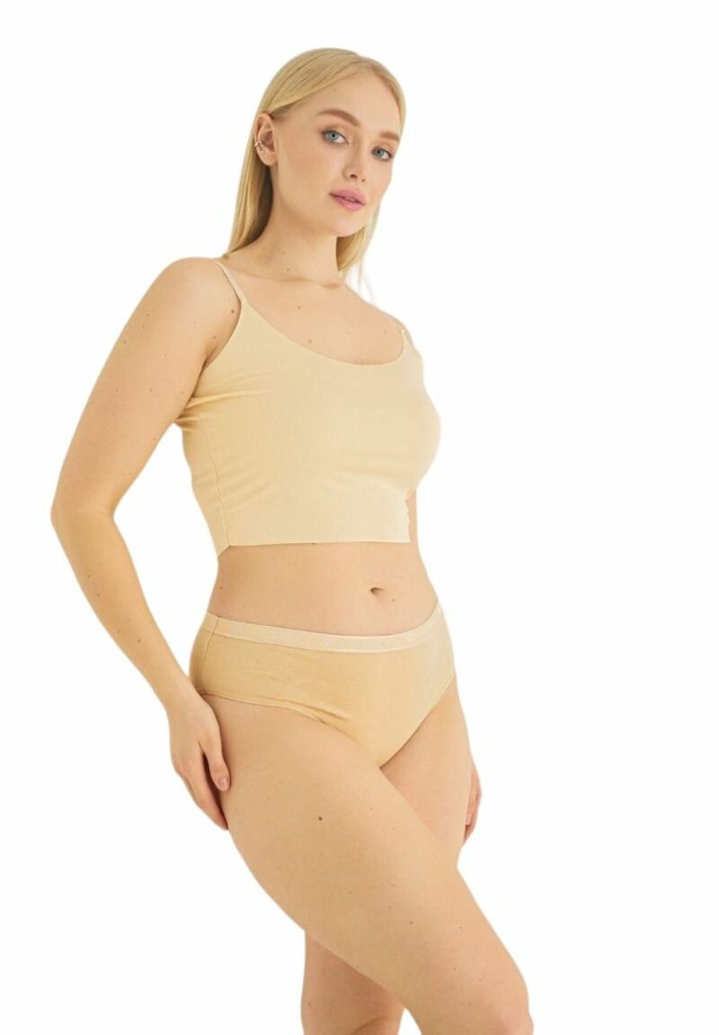 Σλίπ με εξωτερικό λάστιχο Sexen ψηλοκάβαλα Isabella Beige 5 Τεμ.