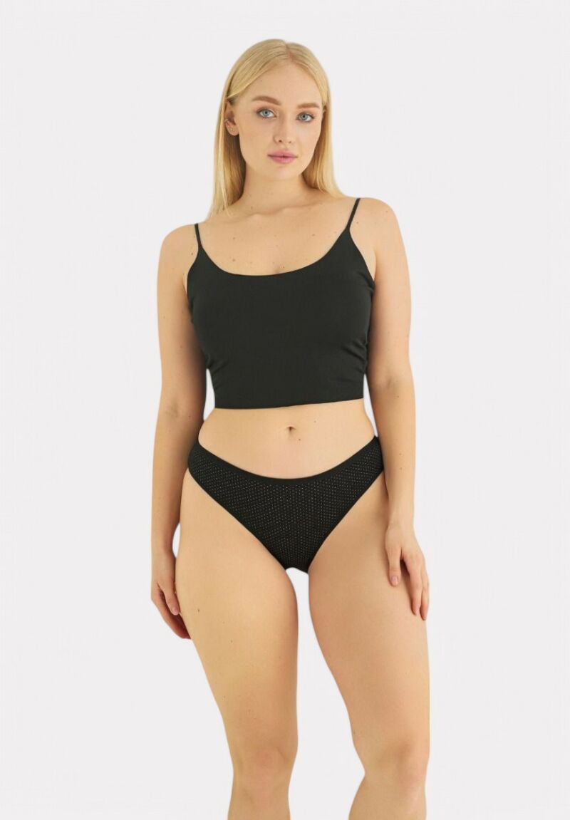 Σλιπ γυναικεία mini ψηλοκάβαλα Sexen πουά Laura 5 τεμάχια