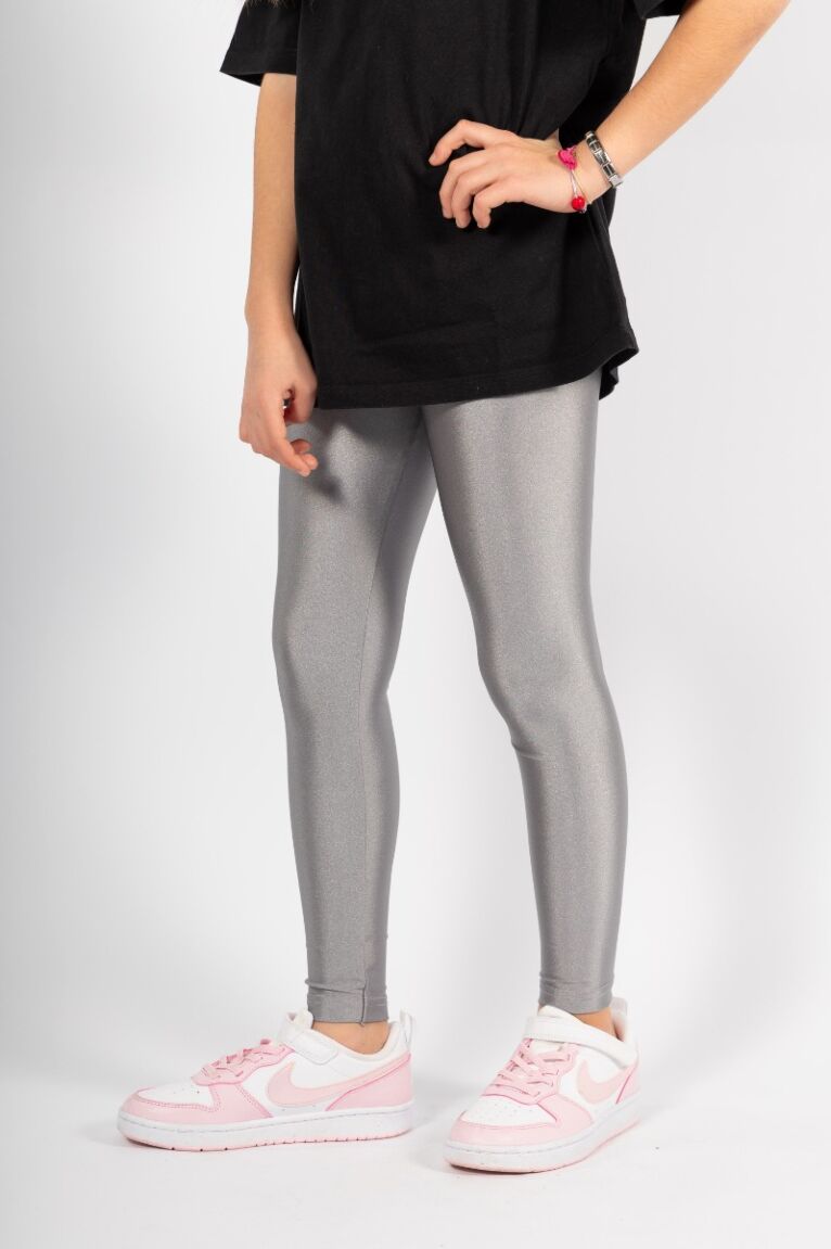 Κολάν γυαλιστερό Trendy Nina Club Move Ασημί