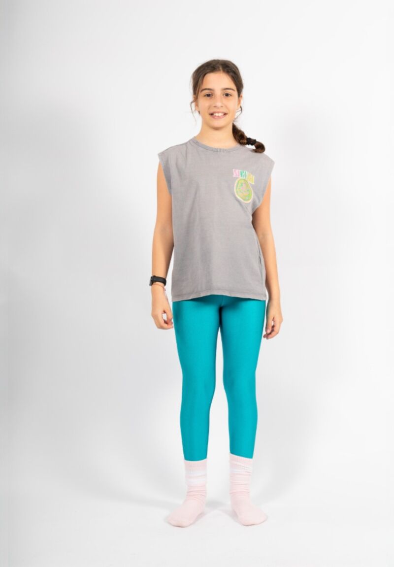 Κολάν γυαλιστερό Trendy Nina Club Move Γαλάζιο