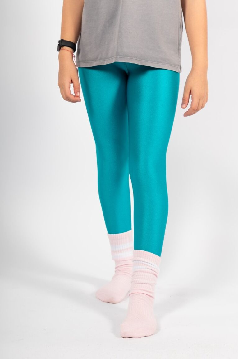 Κολάν γυαλιστερό Trendy Nina Club Move Γαλάζιο