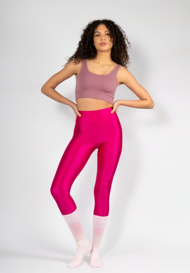 Κολάν γυναικείο γυαλιστερό Trendy Nina Club Ματζέντα